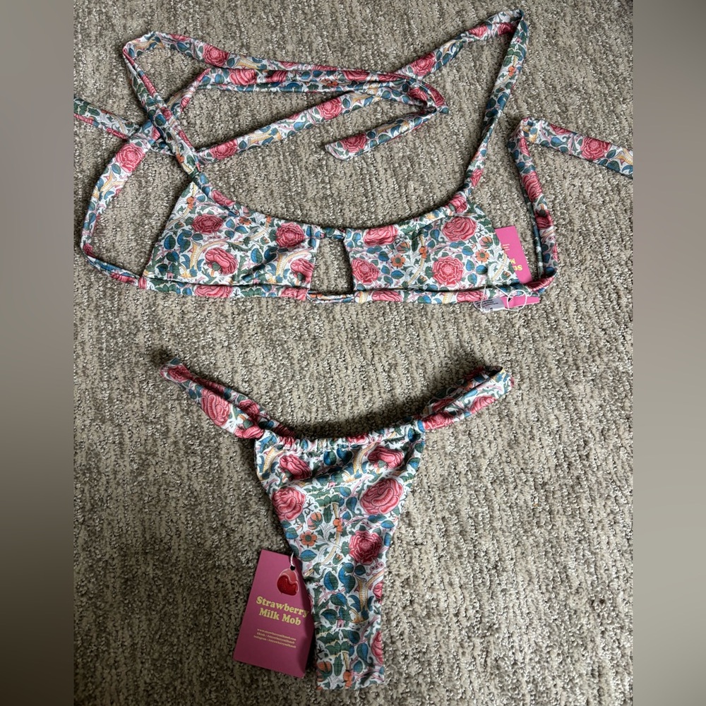 NEW strawberry milk mob bikini